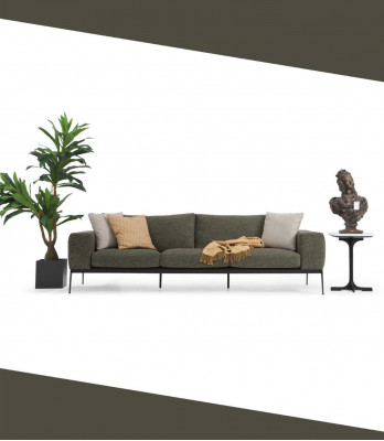 Tweezitsbank 2 zits stof Grijs Modern design Woonkamer Polyester