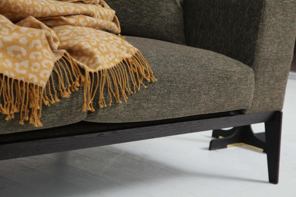 Tweezitsbank 2 zits stof Grijs Modern design Woonkamer Polyester