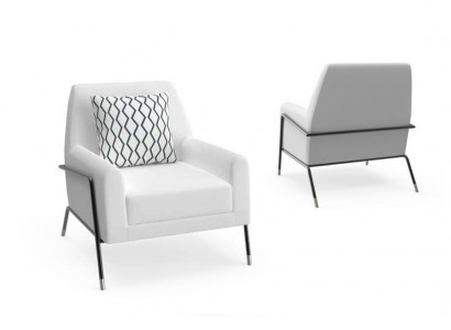 Ontwerperfauteuil Woonkamermeubelen Inrichting Wit Textiel Tv-stoel Lounge