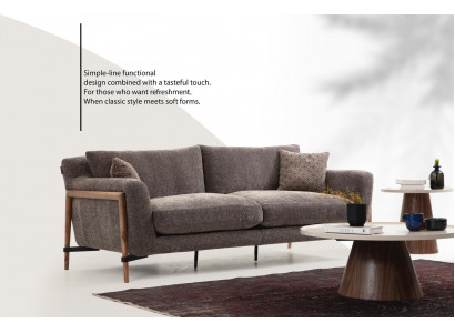 Vierzits bankstel 4-zits stoffen banken Modern design Woonkamer Grijs