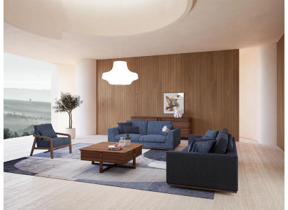 Bankstel tweezitsbank bank fauteuil gestoffeerde bank modern stoffen bank nieuw