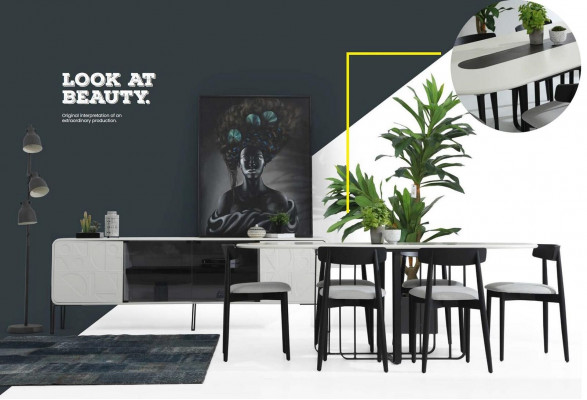 Eetkamergroep Eettafel Stoelen Tafel Hout Set 7-delig Wit Tafels Nieuw