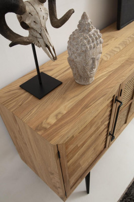 Eetkamerset Eethoek Eetkamer Eettafel Stoelen Dressoir 6-delig Bruin Hout