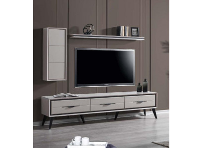 Stijlvol 3-deurs tv-laagbord moderne wandkast ontwerper rek.