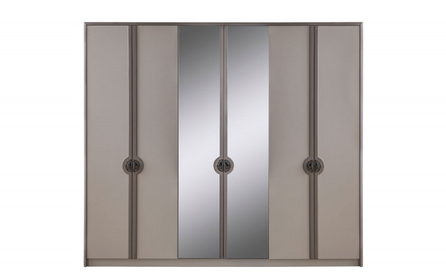 Kledingkast Garderobekast Kast Moderne houten kast Grijs