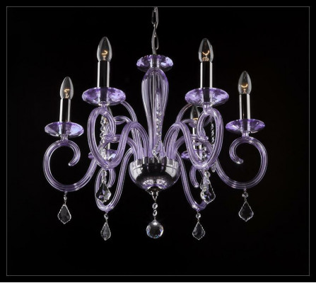 Bohemen Moderne Kroonluchters Licht Plafondverlichting Kroonluchter Kristal Mauve Lamp