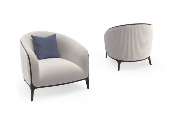 Fauteuil Ontwerp Bank 1-Zits Textiel Lounge Bekleding Luxe Zitje Ontspannen