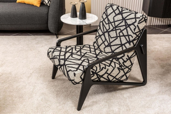Moderne woonkamer fauteuil Ontwerpers Eenpersoons Zwart gestoffeerde meubels Nieuw