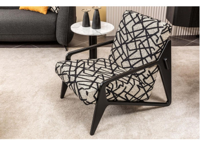 Moderne woonkamer fauteuil Ontwerpers Eenpersoons Zwart gestoffeerde meubels Nieuw