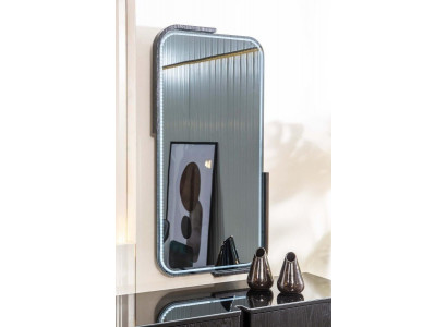 Moderne zwarte muurspiegel Make-upspiegel gangspiegel