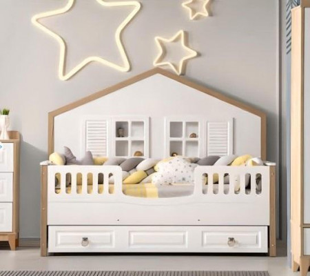 Perfecte kinderkamer bedframe Kindermeubels Licht hout Nieuwheid