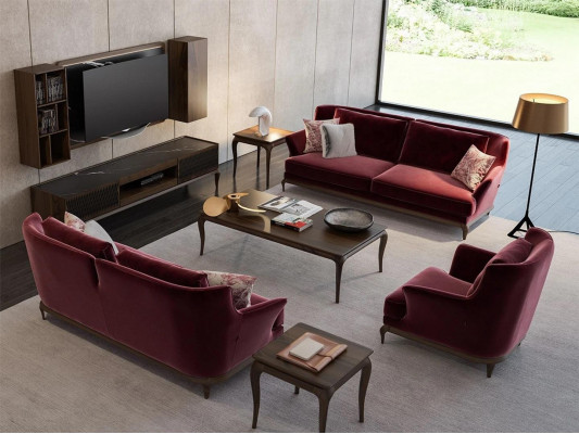 Luxe Nieuwe bankstel Woonkamer Inrichting Ontwerp Stoffen Bank Fauteuil