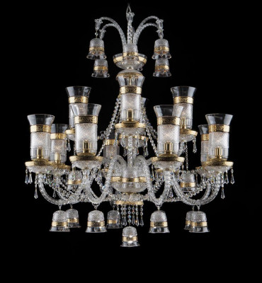 Koninklijk Paleis Bohemen Kristallen kroonluchter Lamp Plafondlamp Verlichting 12x lampen