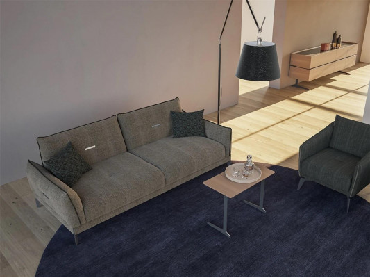 Ontwerp Grijs Bankstel Driepersoons Modern 2x Fauteuil Luxe Salontafel