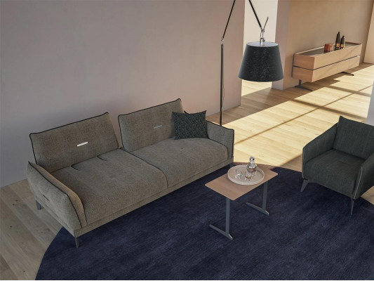 Ontwerp Grijs Bankstel Driepersoons Modern 2x Fauteuil Luxe Salontafel