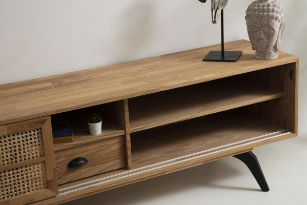 TV-standaard RTV lowboard salontafel bruin hout modern woonkamerset