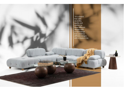 Hoekbank Bank Stof Woonkamer Bankstellen Hoek Grijs Modern Polyester Ontwerp