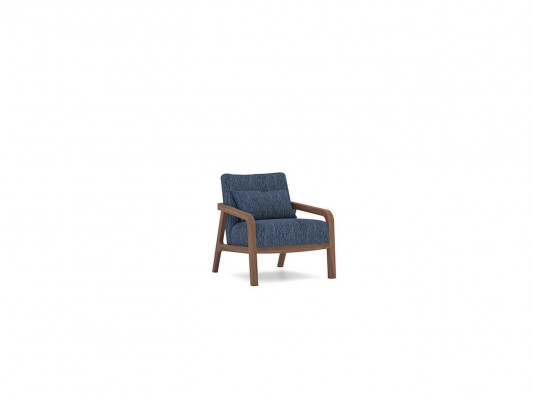 Blauwe bankstel set met driezitter banken, woonkamerstoelen in modern design textiel.