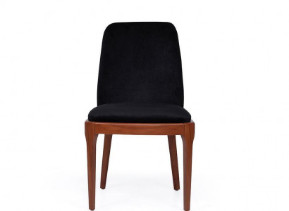 Zwart-bruine gestoffeerde eetkamerstoel Designer eetkamer meubels Eenpersoons stoel