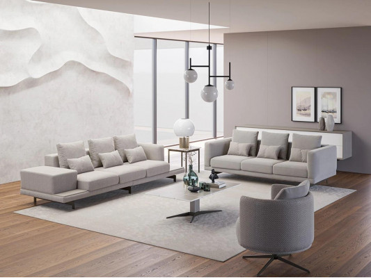 Bankstel Woonkamer Modern Set 2x Bank Driezits Bankstel Fauteuil