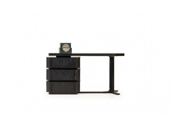 Zwarte kaptafel kaptafel make-uptafel houten kaptafel met console