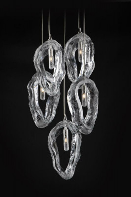 Kristallen kroonluchter plafondlamp hanglamp verlichting Elite Bohemen schelpen