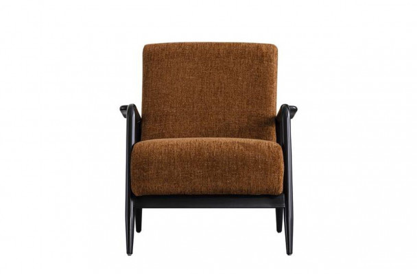 Bruine woonkamer fauteuil loungestoel met één zitplaats stoffen fauteuil textiel meubels nieuw