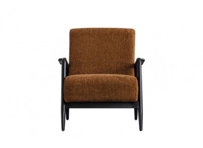 Bruine woonkamer fauteuil loungestoel met één zitplaats stoffen fauteuil textiel meubels nieuw