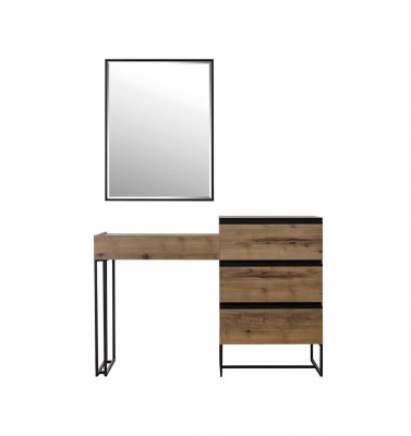 Luxe slaapkamer set tweepersoonsbed hout set 7-delig bruin modern