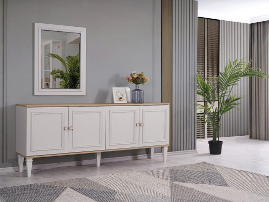Eetset Eetkamermeubilair Set 8-delig Eetkamer Eettafel Stoelen Hout Grijs