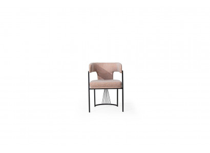 Beige designer stoel Metalen stoelen Luxe eetkamerstoelen