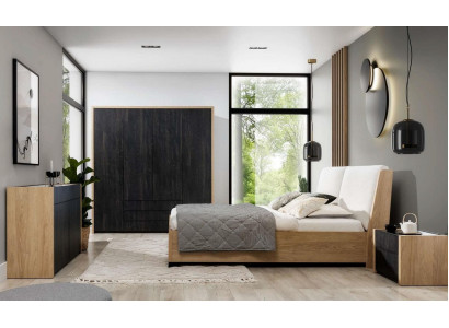 Kledingkast Zwart Hout Slaapkamer Design Modern Meubilair Kapstok