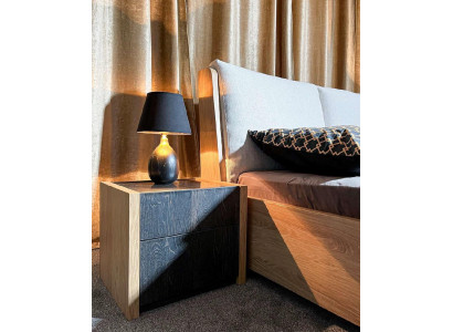 Nachtkast Beige Slaapkamer Elegant Ontwerp Luxe Houten Nachtkastje van Hout
