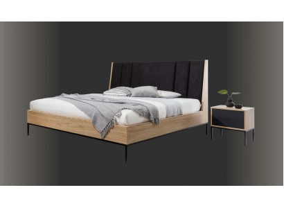Slaapkamer set Beige Bed Elegant 2x Nachtkastjes Luxe Modern Nieuw 3-delige.