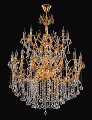 Koninklijke luxe kroonluchter plafondlamp goud plafondlamp kroonluchter kristal