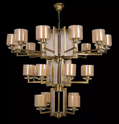 Hanglamp Kroonluchter Luxe Goud Plafondlamp Luchter Glas Modern
