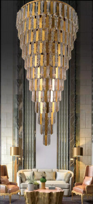 Kroonluchter Plafondlamp Goud Plafondlamp Luchter Kristal 80cm Druppel