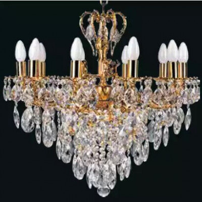 Luxe kroonluchter plafondlamp plafondverlichting kristal goud art.