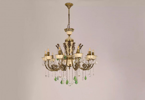 Luxe kroonluchter plafondlamp kroonluchter armatuur lamp bruin kristal 80cm