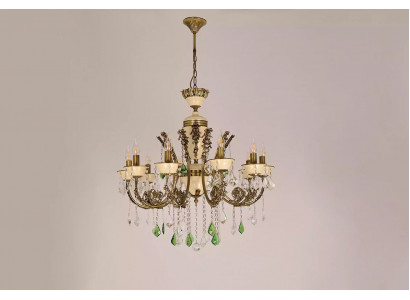 Luxe kroonluchter plafondlamp kroonluchter armatuur lamp bruin kristal 80cm