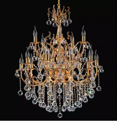 Plafondlamp Luxe Kroonluchter Plafonnière Luster Goud Kristal 75x125