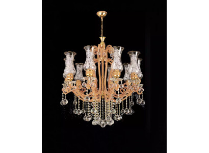 Luxe plafondlamp kroonluchter plafondlamp kristal gouden lamp.