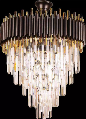 Luxe kroonluchter plafondlamp goud plafondlamp luchter kristal rond