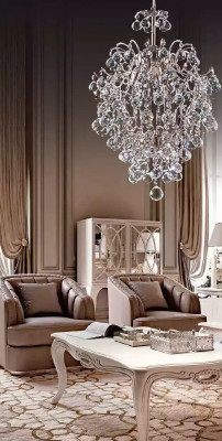 Luxe kroonluchter plafondlamp plafondlamp kroonluchter kristal zilver