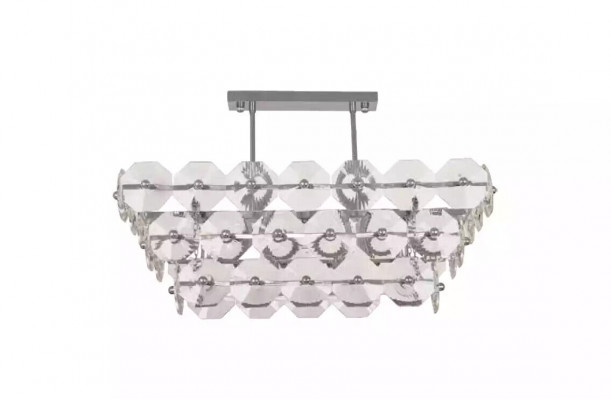 Kroonluchter plafondlamp lamp verlichting woonkamer zilveren lampen