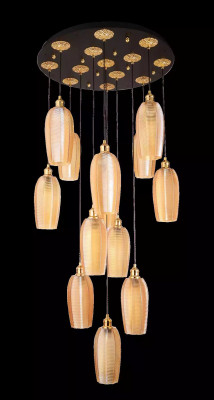 Luster Luxe Kroonluchter Plafondlamp Plafondlamp Modern Goud Glas.