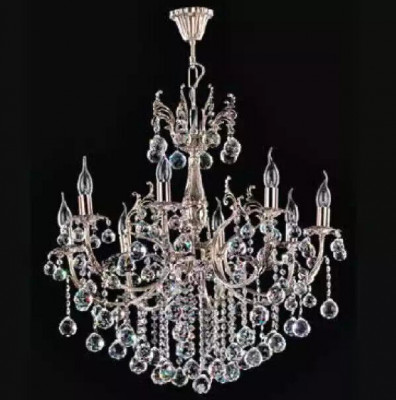 Hanglamp Luxe Zilver Kroonluchter Plafondlamp Lüster Kristallen Lamp