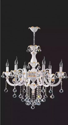 Luxe kroonluchter plafondlamp luster plafondlamp wit kristal
