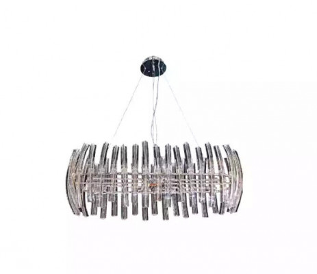 Kroonluchter Crystal voor de woonkamer in een luxueuze chromen kleur