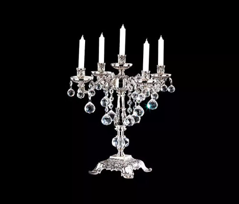 Kaarsenhouder Kandelaar Kaarsenstandaard Kaarshouder Elegant Zilver Kunst